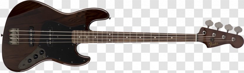 Fender Precision Bass Aerodyne Jazz V Stratocaster - Silhouette - Walnut Transparent PNG