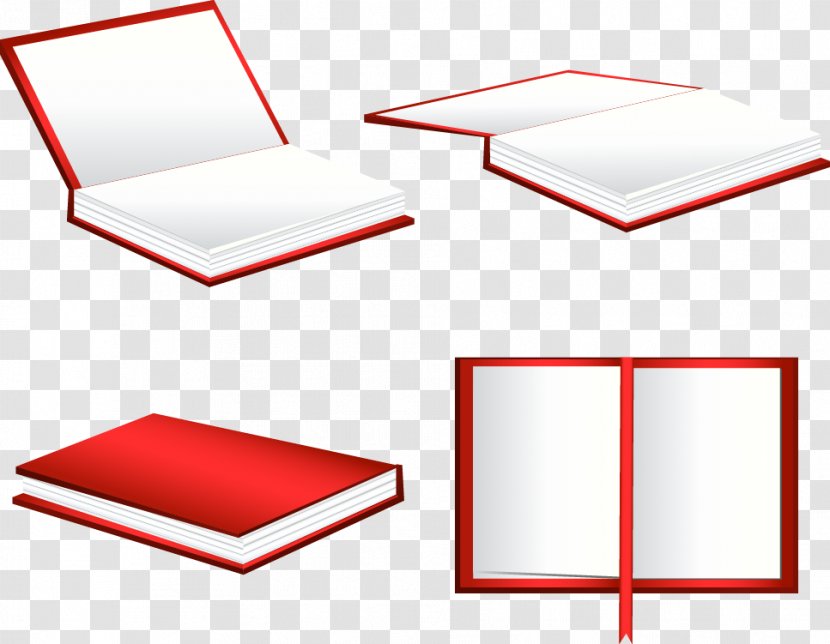 Area Angle - Red - Vector Books Transparent PNG