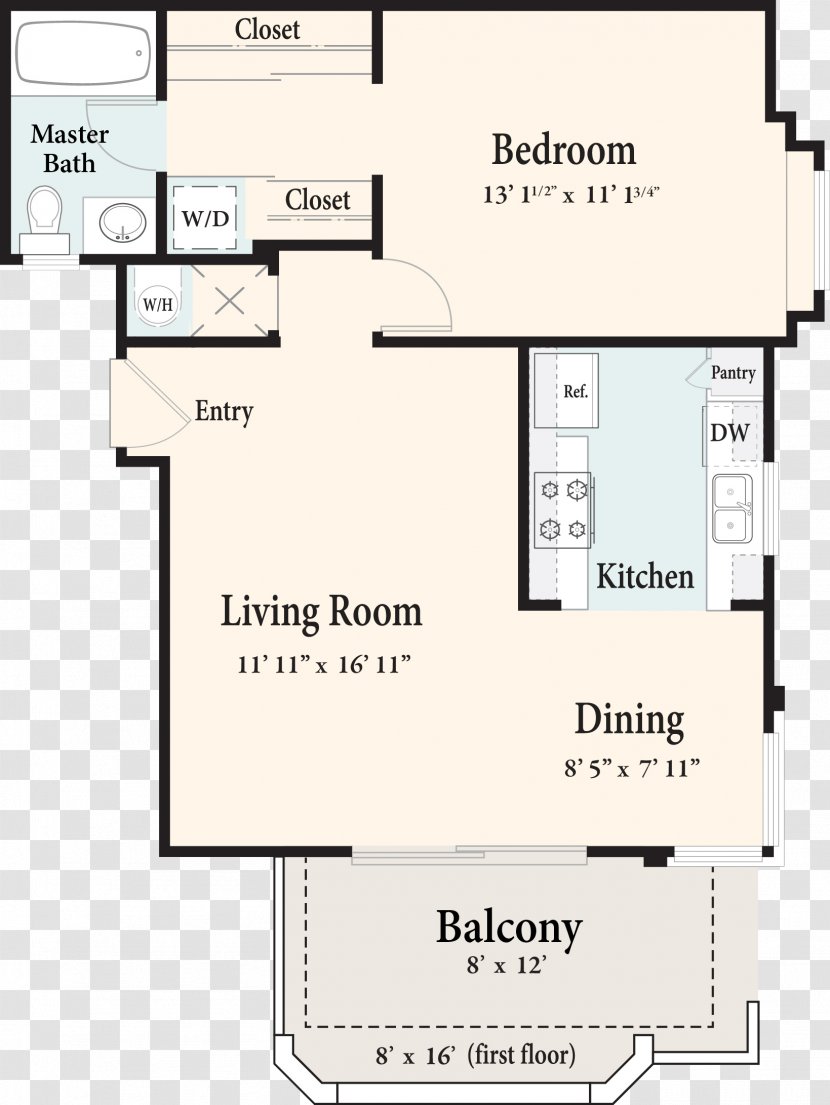 Montecito Apartments Floor Plan Mountain View Drive Renting - Countertop - Apartment Transparent PNG