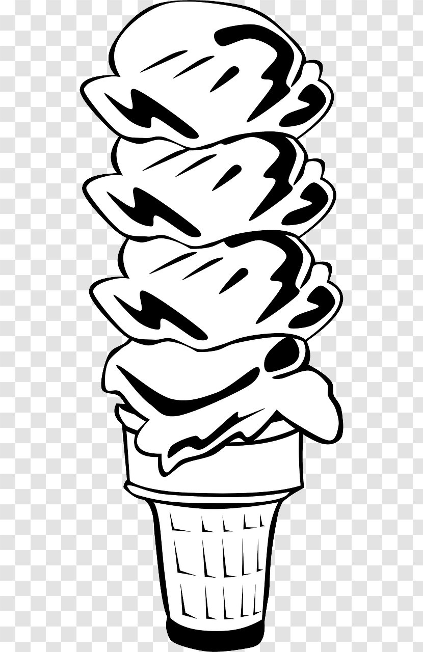 Ice Cream Cones Chocolate Waffle Clip Art - Drawing Transparent PNG