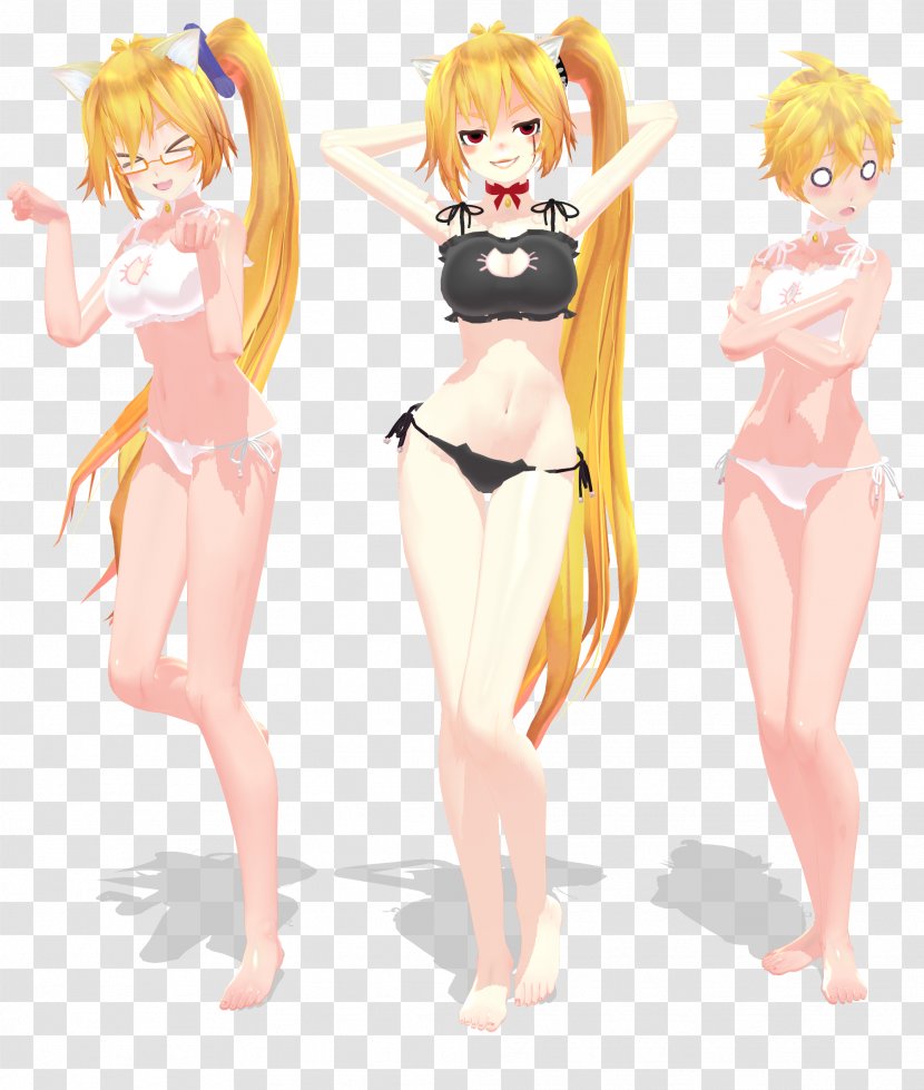 Catgirl Nekopara Vocaloid Kagamine Rin/Len - Tree - Weight Three-dimensional Characters Transparent PNG