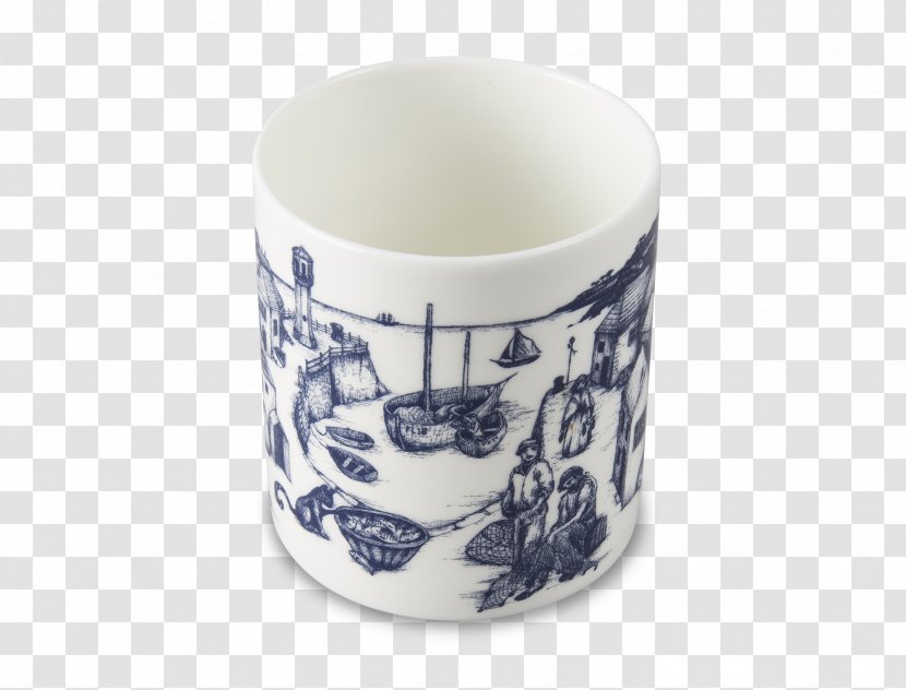 Cadgwith Soy Candle Mug Coffee Cup Ceramic - Blue And White Porcelain - Sugar Bowl Transparent PNG