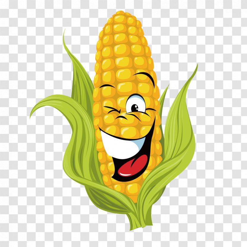 Corn On The Cob Maize Sweet Clip Art - Fictional Character - Cartoon Transparent PNG