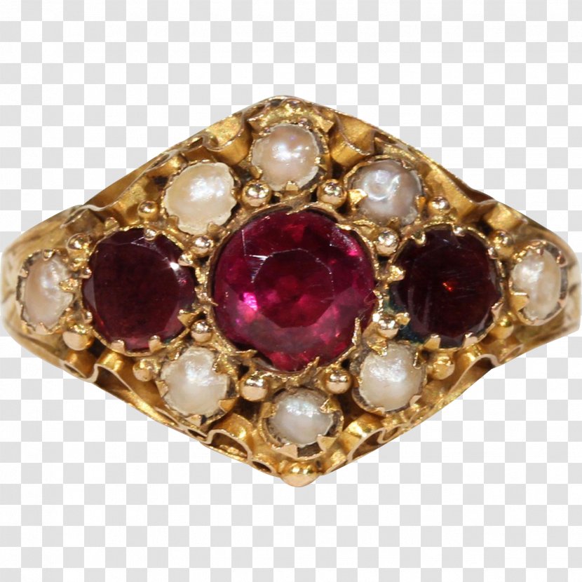 Ruby Earring Jewellery Brooch - Necklace Transparent PNG