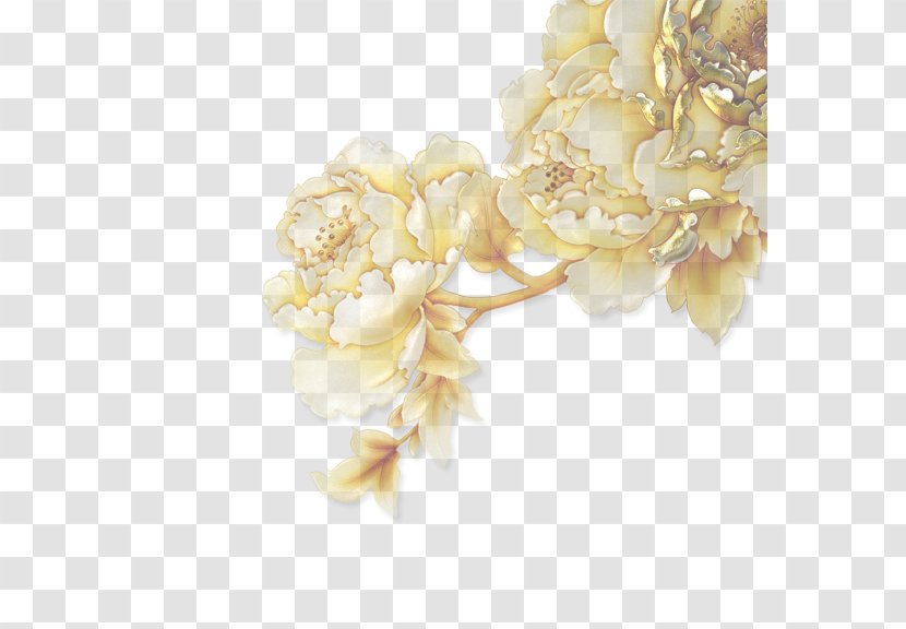 Yellow Template Graphic Design - Jewellery - Peony Transparent PNG