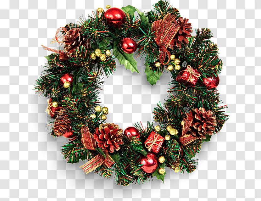 Santa Claus Christmas Ornament Wreath Stock Photography - Wreaths Transparent PNG
