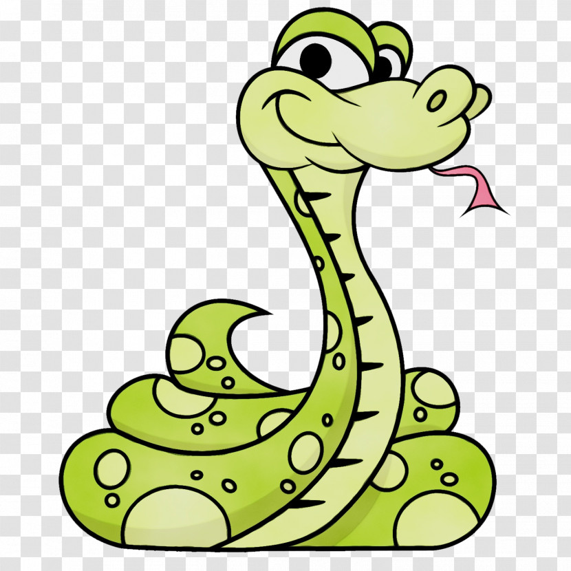 Green Cartoon Reptile Sticker Animal Figure Transparent PNG