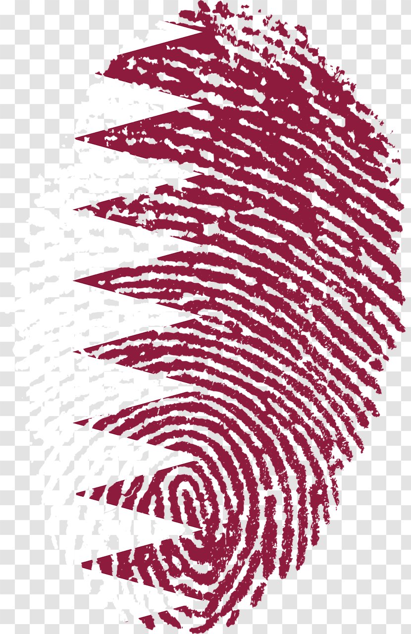 Flag Of Qatar Fingerprint Biometrics - Vascular Plant Transparent PNG