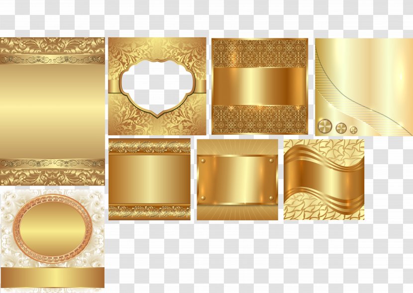 Gold Euclidean Vector - Product Design - Ornate Pattern Background Transparent PNG