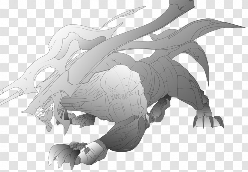 Final Fantasy XIII Dragon Sketch - Heart - Behemoth Transparent PNG
