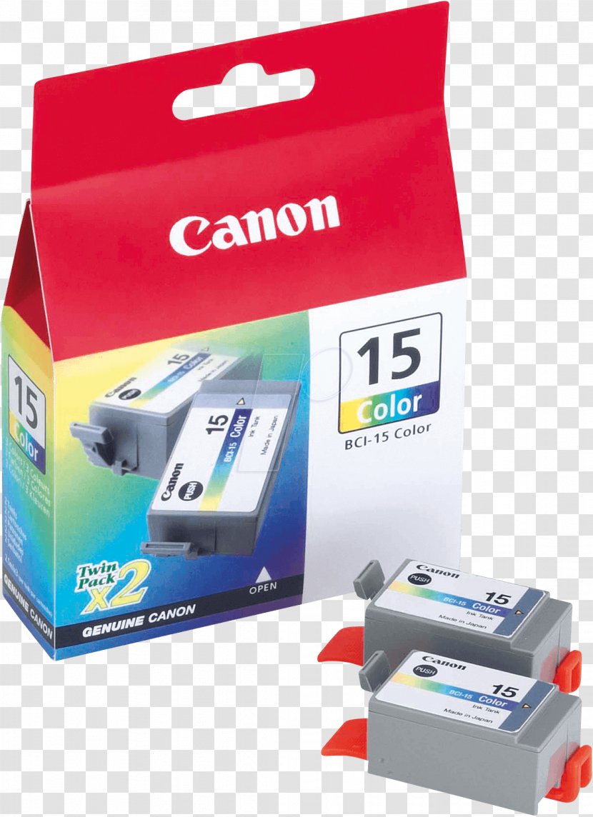 Canon Ink Cartridge BCI 15 Tank Ink-jet Consumables And Kits - Printer Transparent PNG