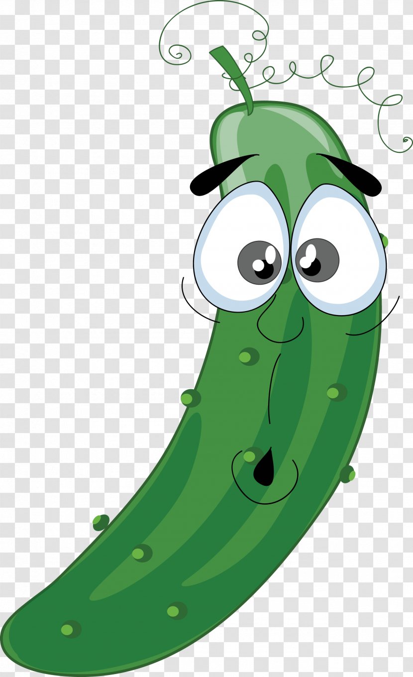 Vegetable Cucumber Clip Art - Fictional Character - Cartoon Anthropomorphic Transparent PNG