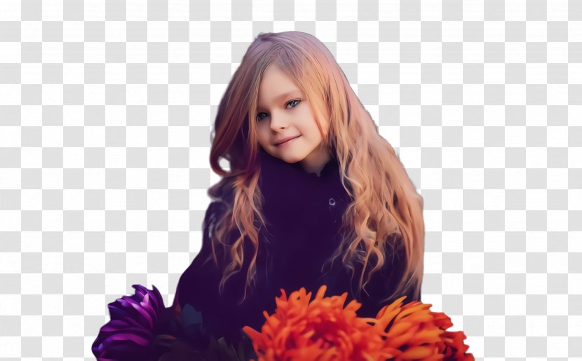 New Year Girl - Kid - Floristry Sitting Transparent PNG