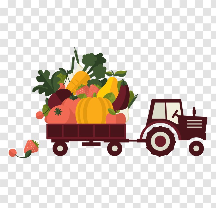 Organic Farming Agriculture Food - Tractor Transparent PNG
