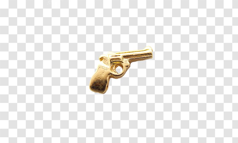01504 Body Jewellery Angle Firearm - Jewelry - Gold Gun Transparent PNG
