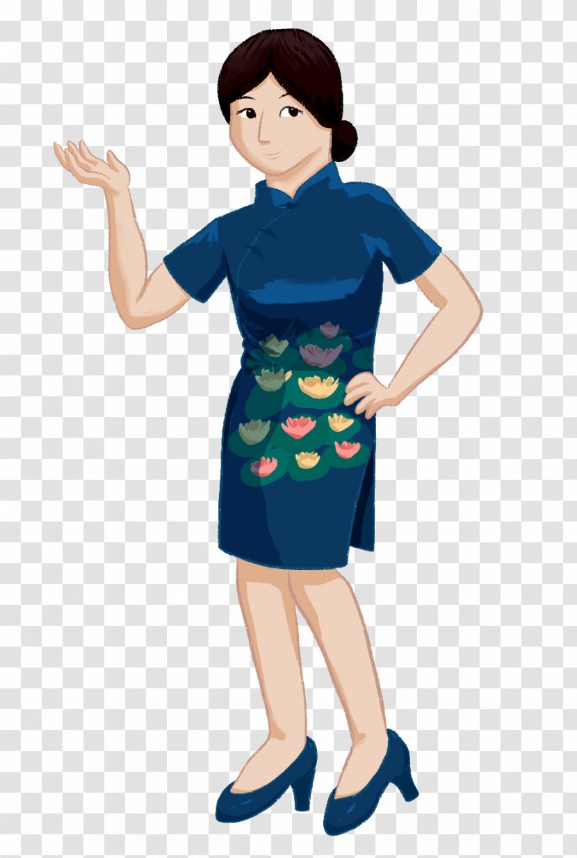 Dress Clothing Drawing Cheongsam Fashion Design - Silhouette - Designer Transparent PNG