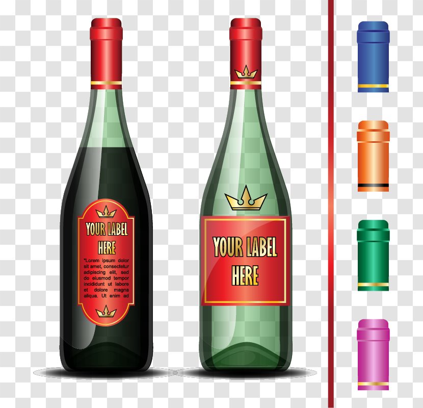 Packaging And Labeling Template Bottle - Label - Wine Design Transparent PNG