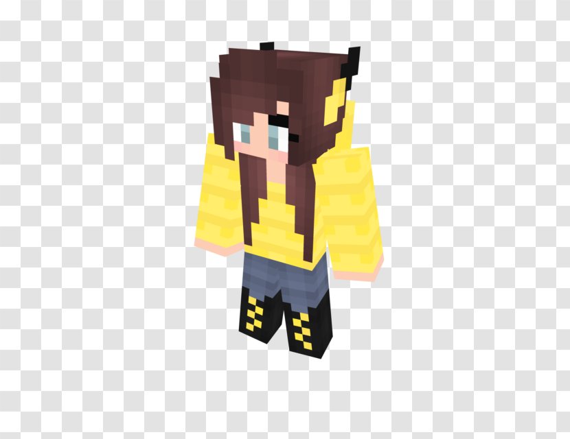 Minecraft Pikachu Mod Coloring Book Gamer - Yellow - Skin One Piece Transparent PNG