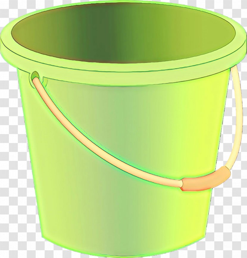 Green Plastic Bucket Oval Flowerpot - Household Supply Transparent PNG
