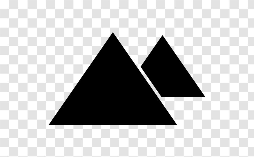 Egyptian Pyramids Triangle Symbol - Black And White - Pyramid Transparent PNG