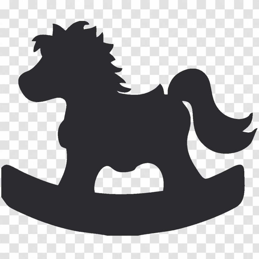 Rocking Horse Silhouette Clip Art - Black Transparent PNG