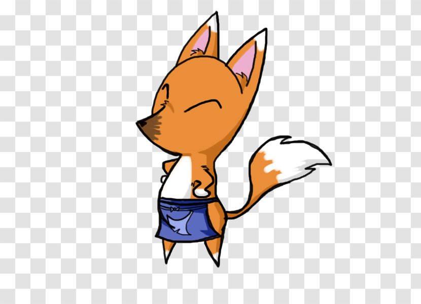 Animal Crossing: New Leaf Whiskers Red Fox Fan Art Clip - Carnivoran Transparent PNG