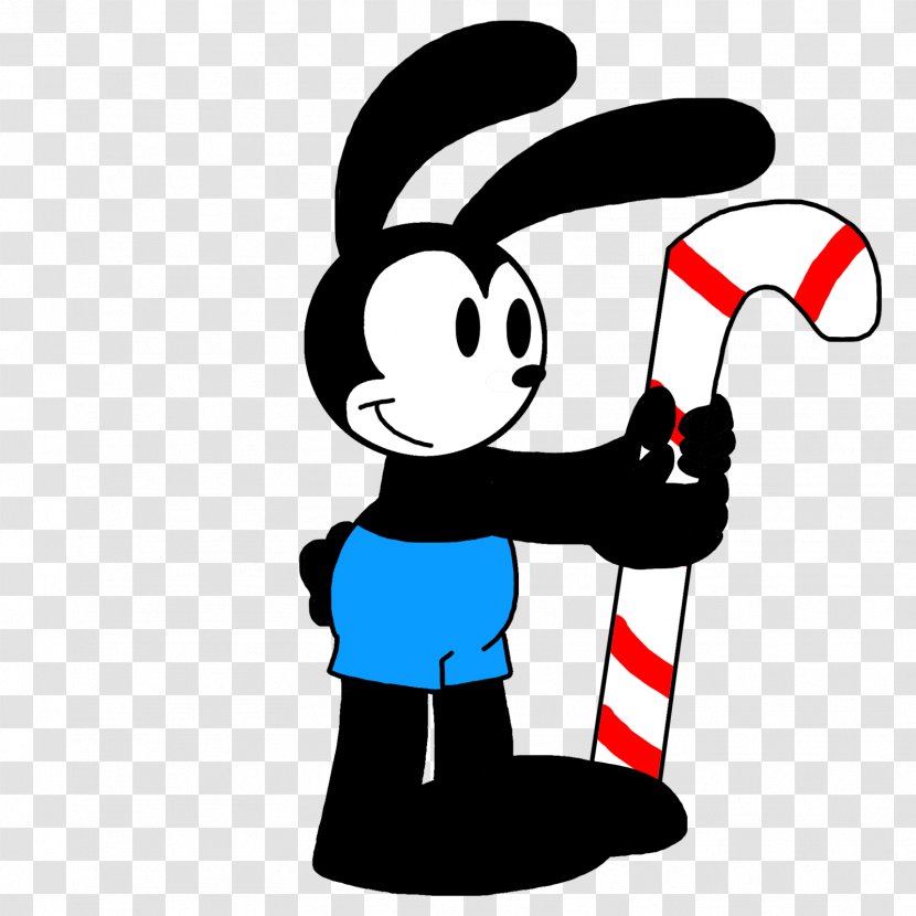 Candy Cane Oswald The Lucky Rabbit Mickey Mouse Cartoon - Finger Transparent PNG