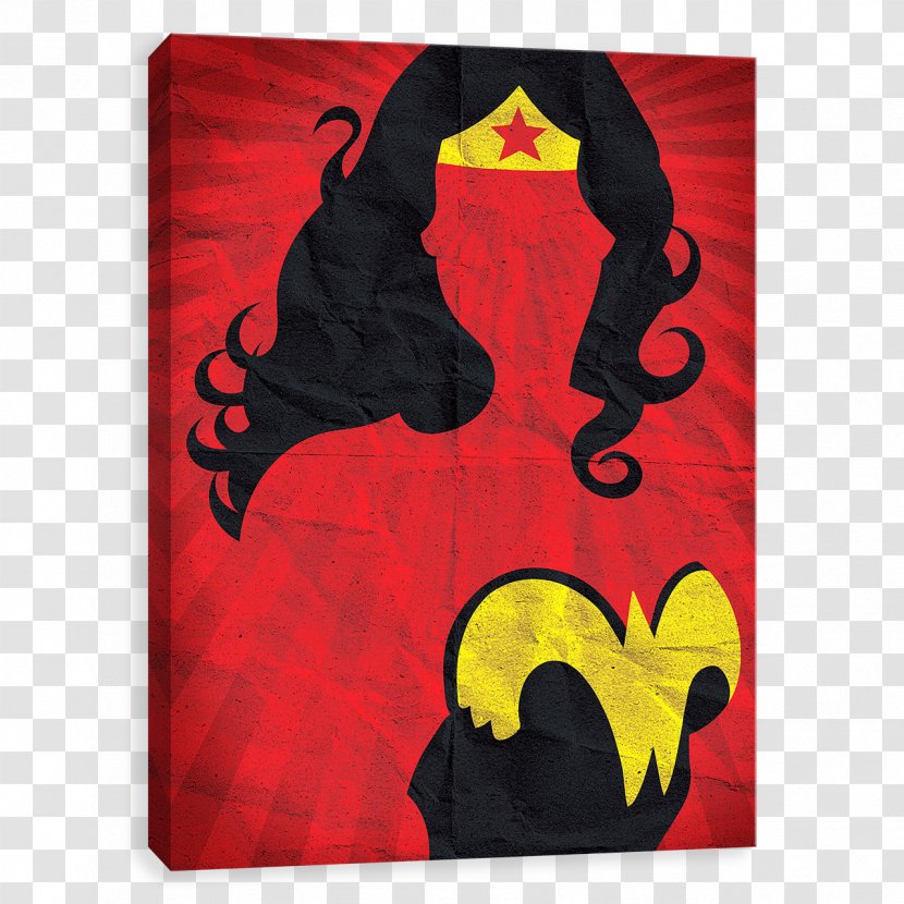 Wonder Woman Batman Silhouette Art Painting - Modern Transparent PNG