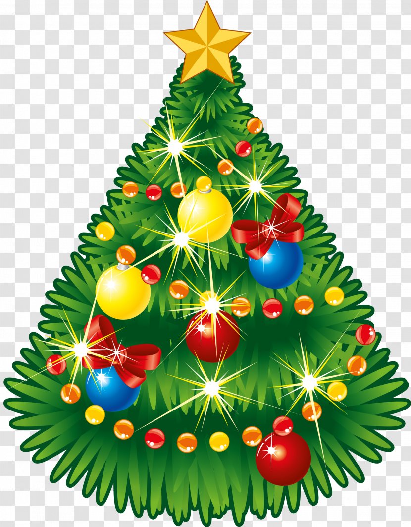 Christmas Tree Tree-topper Clip Art - Conifer Transparent PNG
