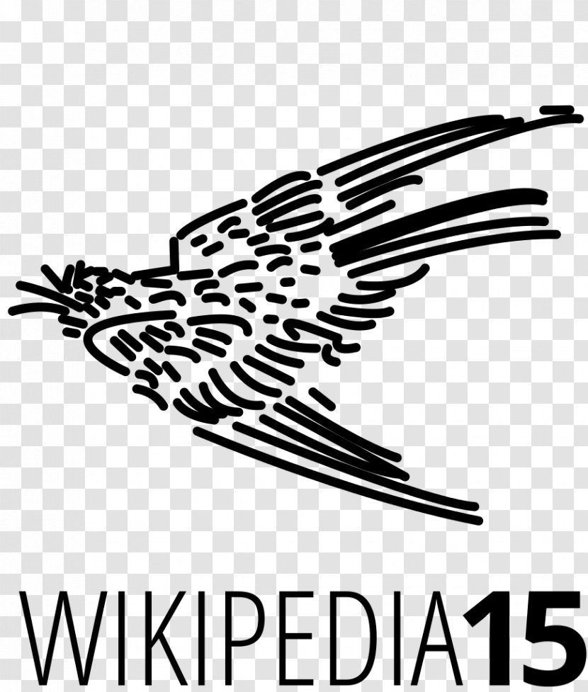 Finnish Wikipedia Clip Art - Monochrome - Bird Transparent PNG