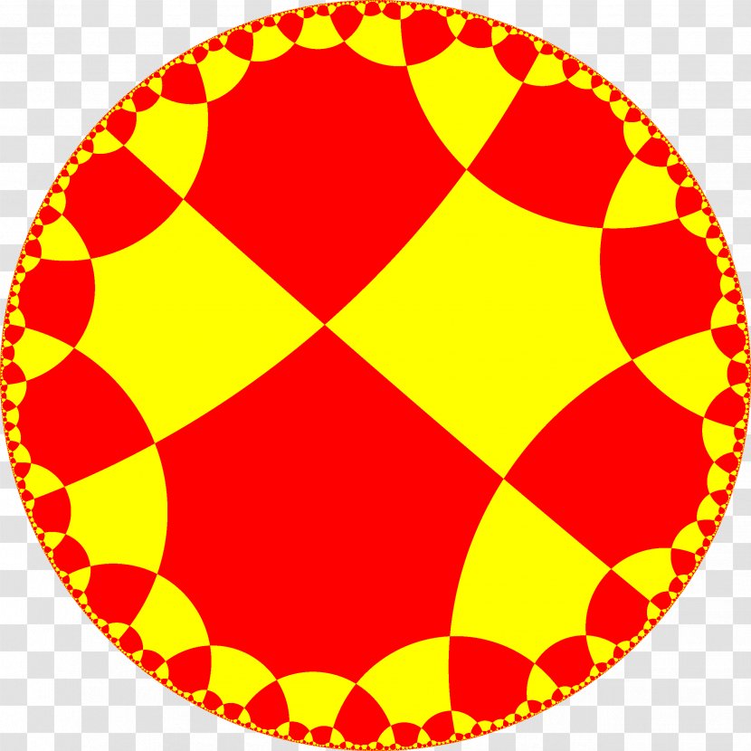Tessellation Geometry Symmetry Uniform Tilings In Hyperbolic Plane Schläfli Symbol - Point - Circle Transparent PNG