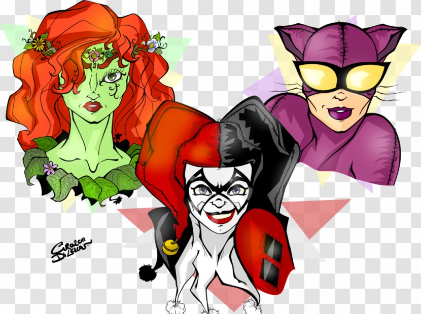 Joker Poison Ivy Catwoman Batman Harley Quinn - Fiction Transparent PNG