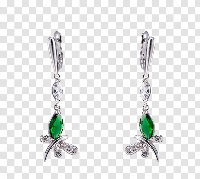 Emerald Goldenbraid Earring Gemstone Jewellery - Silver - Crystal Bling Belts Transparent PNG