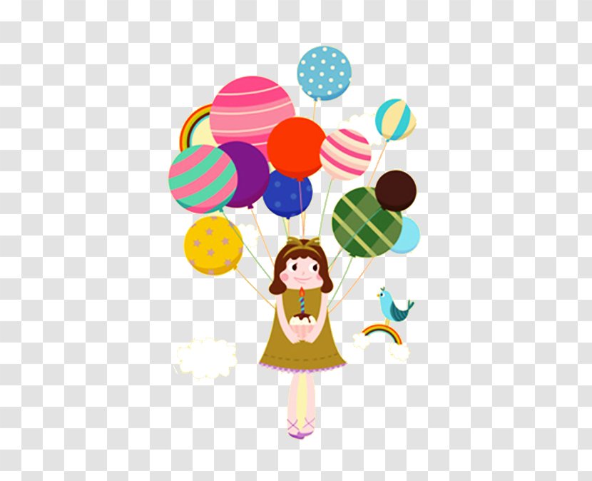 Balloon Stock Illustration - Silhouette - Take A Bunch Of Balloons Little Princess Transparent PNG