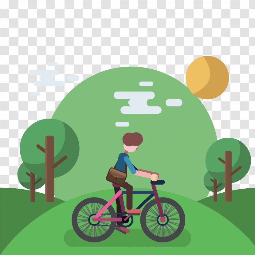 Euclidean Vector Bicycle Illustration - Product - In The Forest Ride Bike Transparent PNG