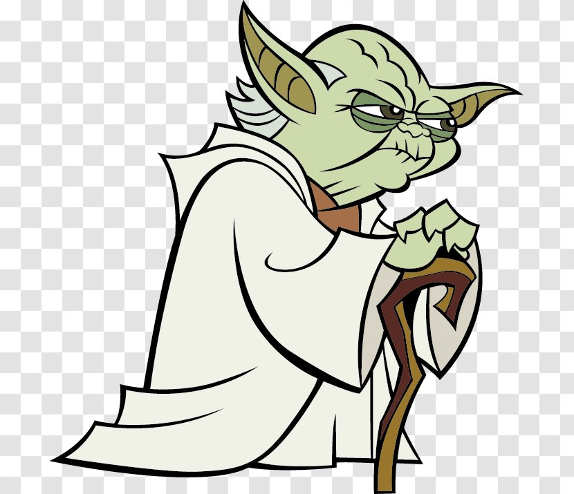 Yoda Anakin Skywalker Mace Windu Star Wars - Silhouette - Old Elf Transparent PNG