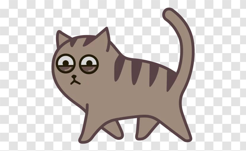 Whiskers Kitten Cat Sticker Telegram Transparent PNG