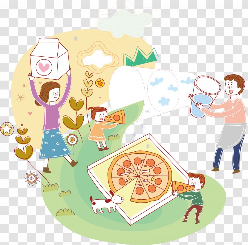 Illustration - Display Resolution - Family Picnic Vector Transparent PNG