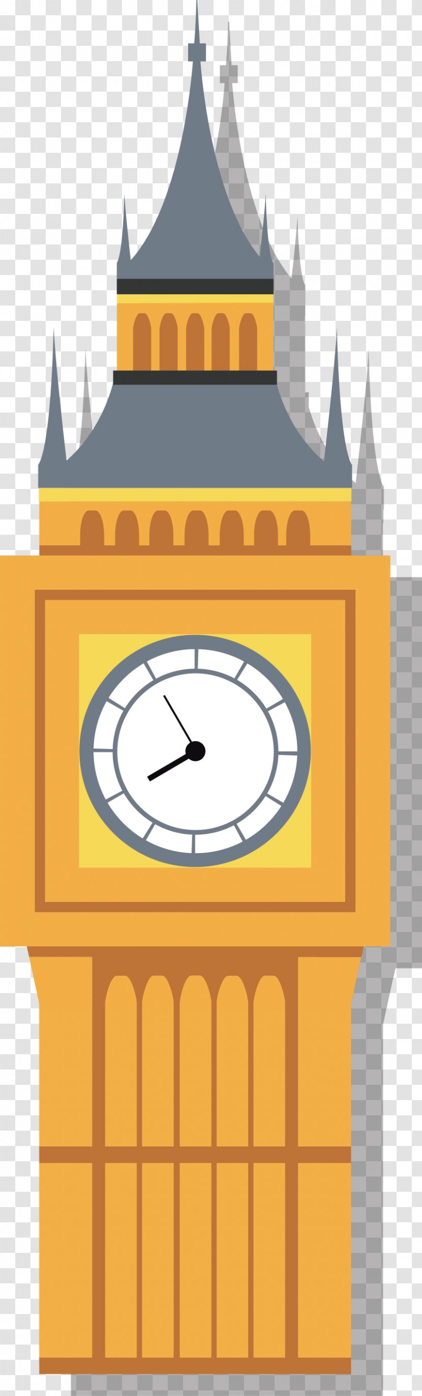 Big Ben London Eye Icon - Clock - Flat Transparent PNG