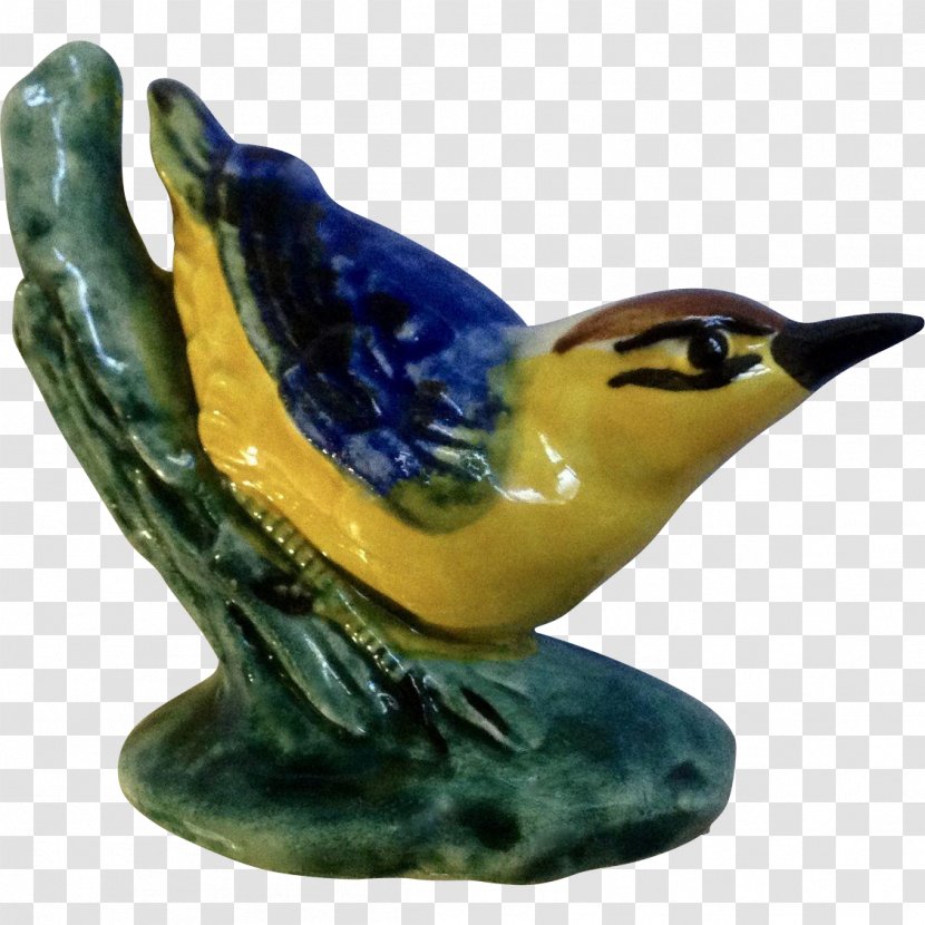 Bird Cobalt Blue Beak Fauna Figurine - Hand-painted Birds And Flowers Transparent PNG
