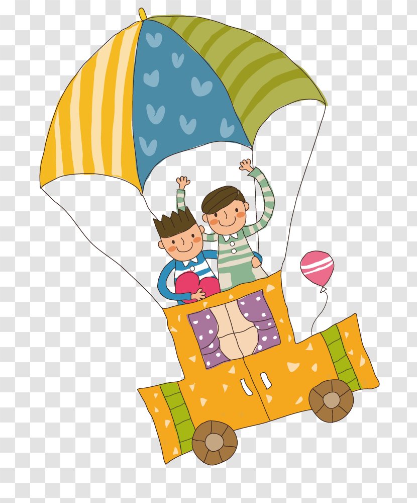 Download Illustration - Cartoon - Cars Parachute Transparent PNG