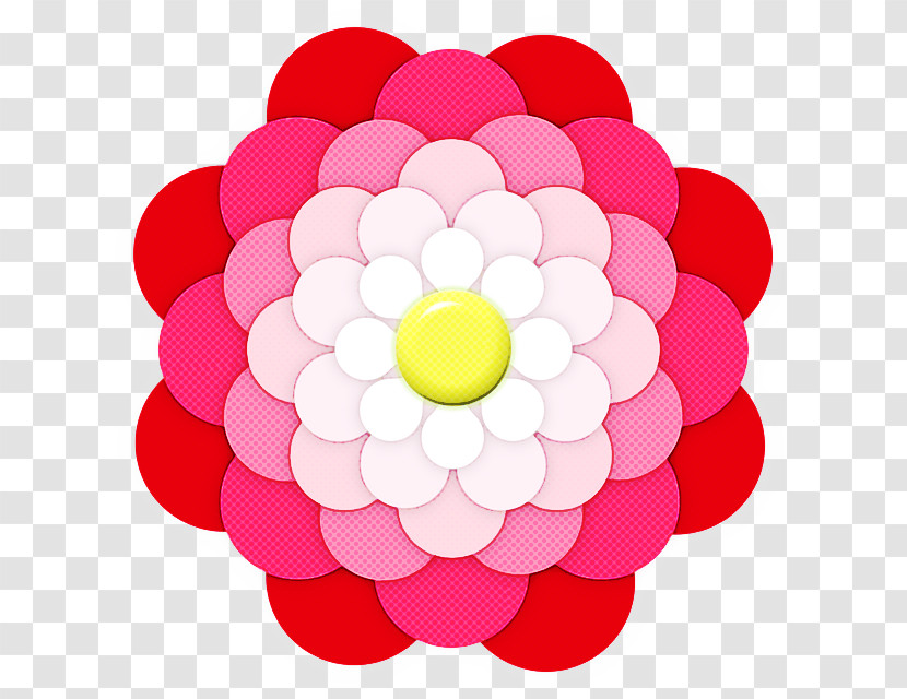 Pink Petal Magenta Flower Circle Transparent PNG