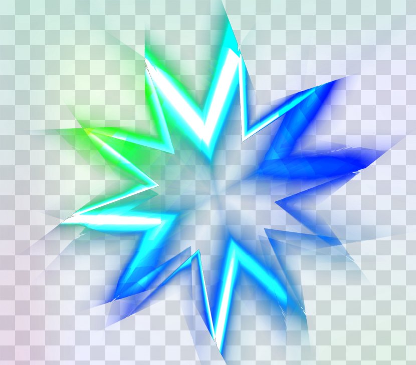 Decorative Vector Flowers - Blue - Star Transparent PNG