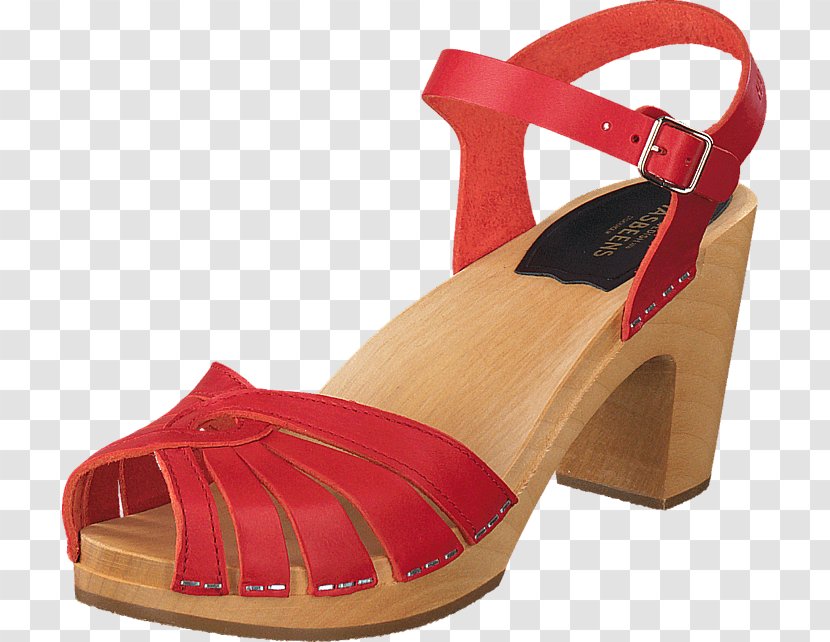 High-heeled Shoe Slipper Sweden Red - Bottom Transparent PNG