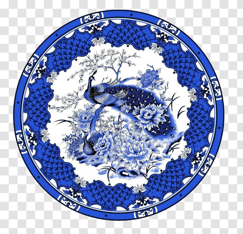 Blue And White Pottery Image T-shirt Design - Dishware - Ph.d. Transparent PNG