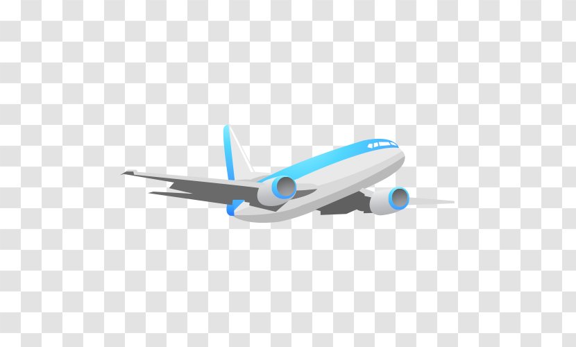 Boeing 767 Airplane Airbus - Blue - Vector Aircraft Transparent PNG