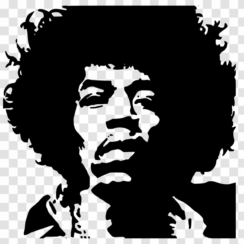 Jimi Hendrix Musician Drawing - Frame - BlackAndWhite Transparent PNG