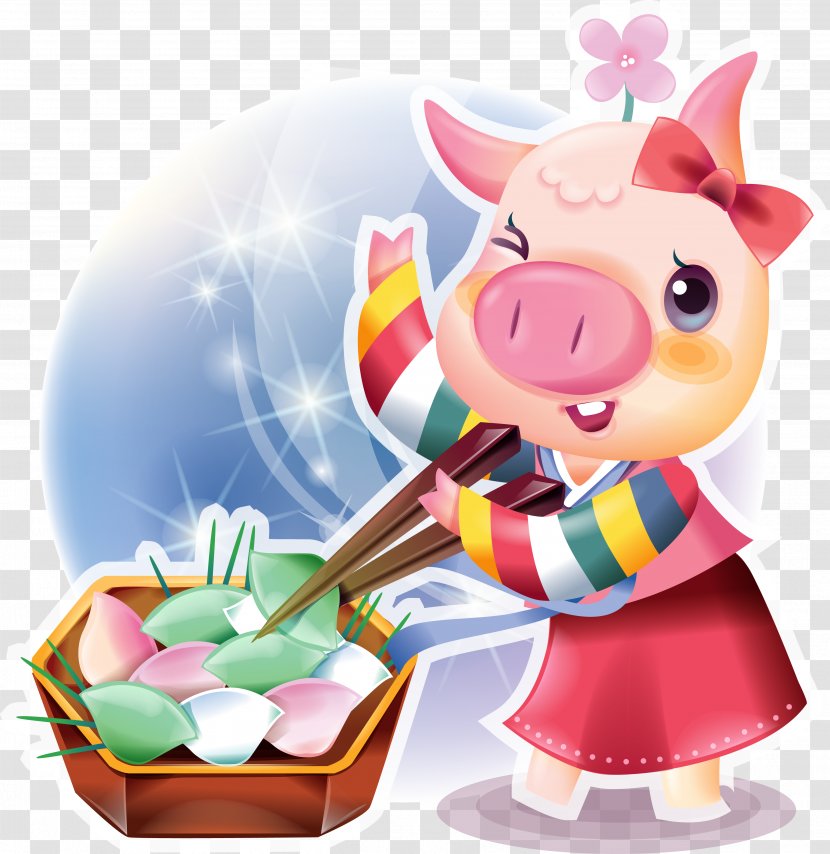 Domestic Pig - Cartoon Transparent PNG
