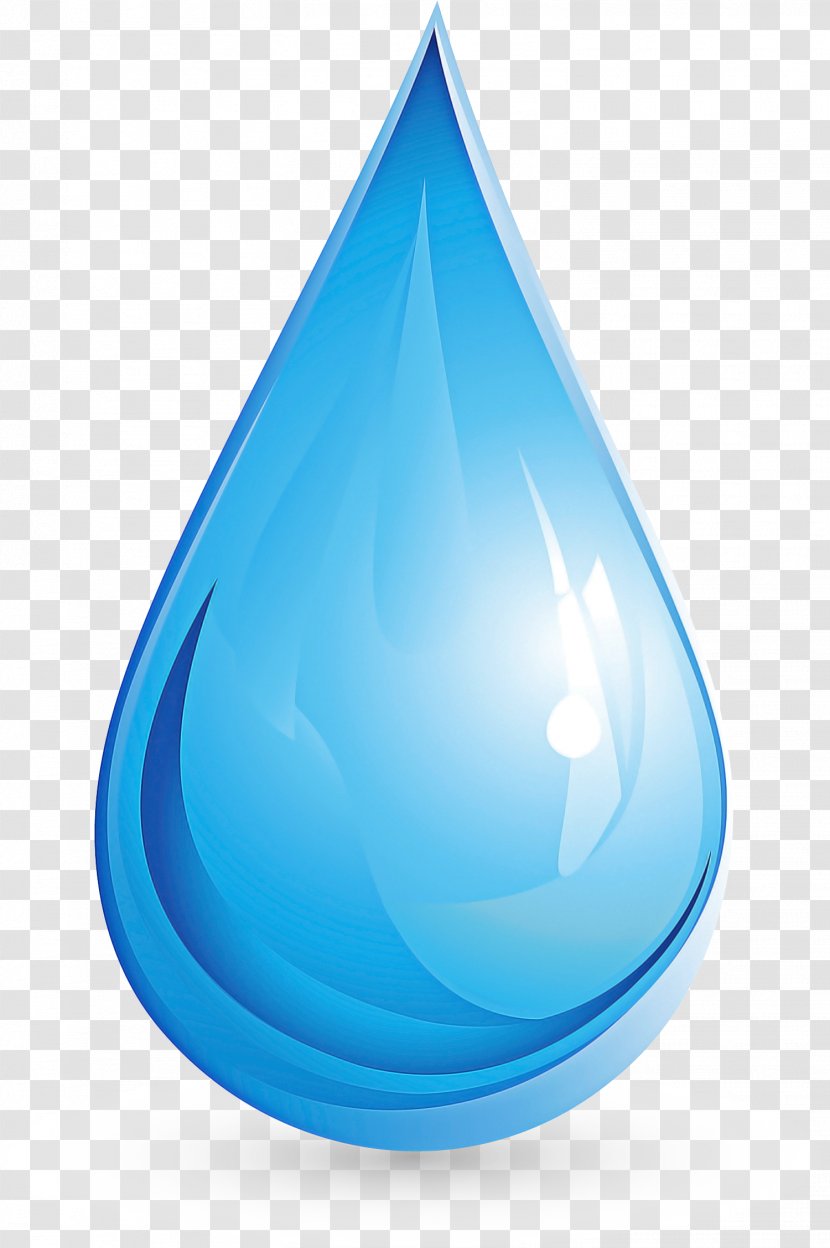 Water Drop - Turquoise - Cone Transparent PNG
