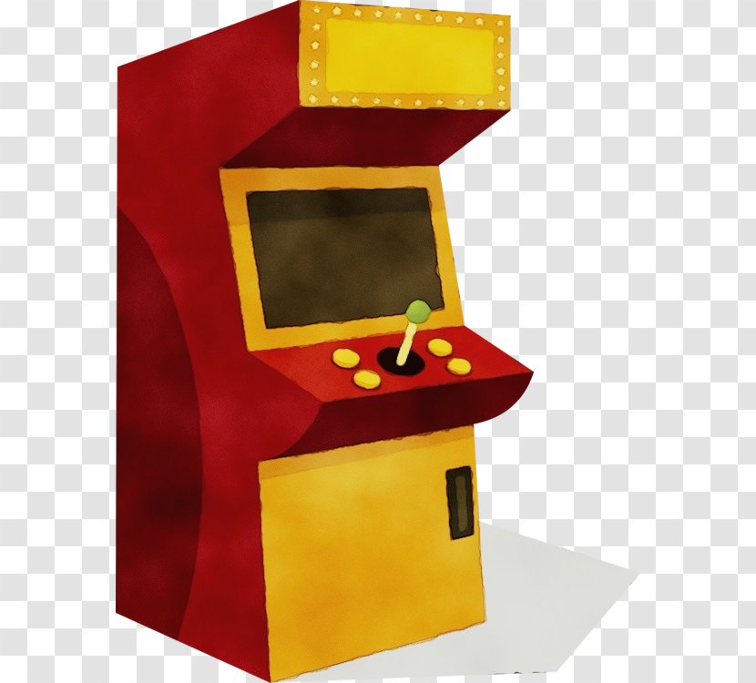 Yellow Technology Games Arcade Game Video Cabinet - Paint - Recreation Transparent PNG